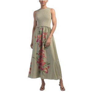 TAYLOR Twofer Floral Maxi Dress